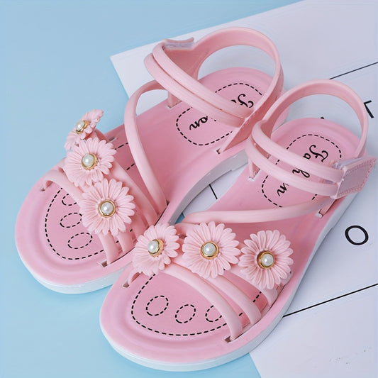 JIAGEYA Flower Open Toe Sandals For Girls