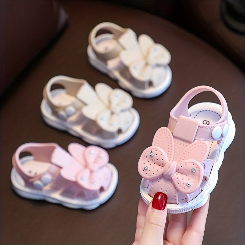 Bunny Bow Kids Sandals Comfortable Secure Buckle Closure
