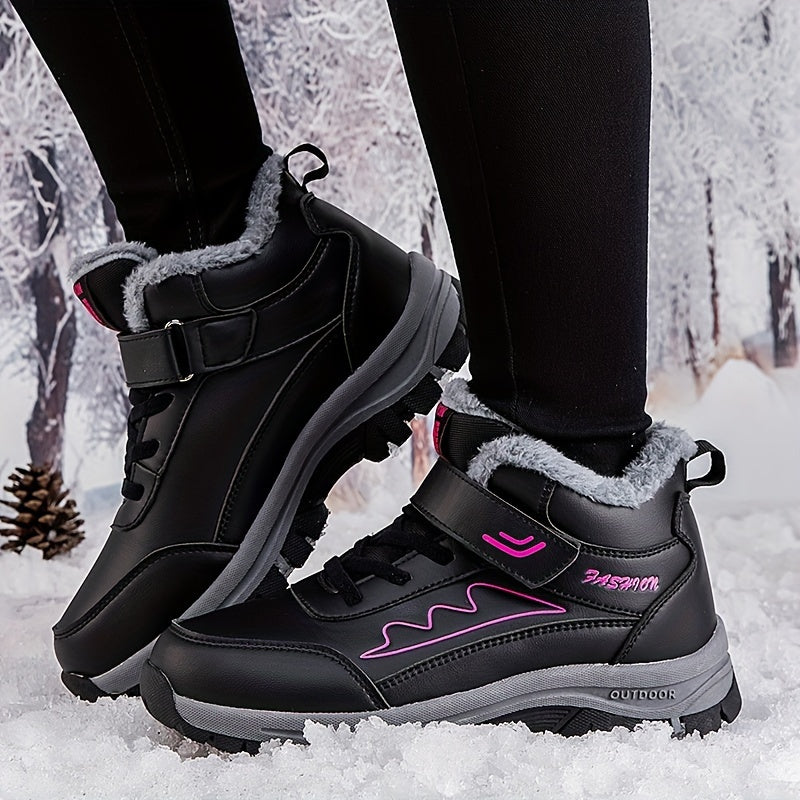 Non slip Thickened Medium Tube Snow Boots Versatile Wear Resistant Warm Shoes