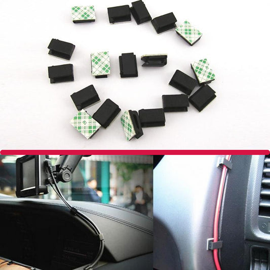 20pcs Car Fixed Clip GPS Data Cable Cord Decorative Wire Fixing Organizer