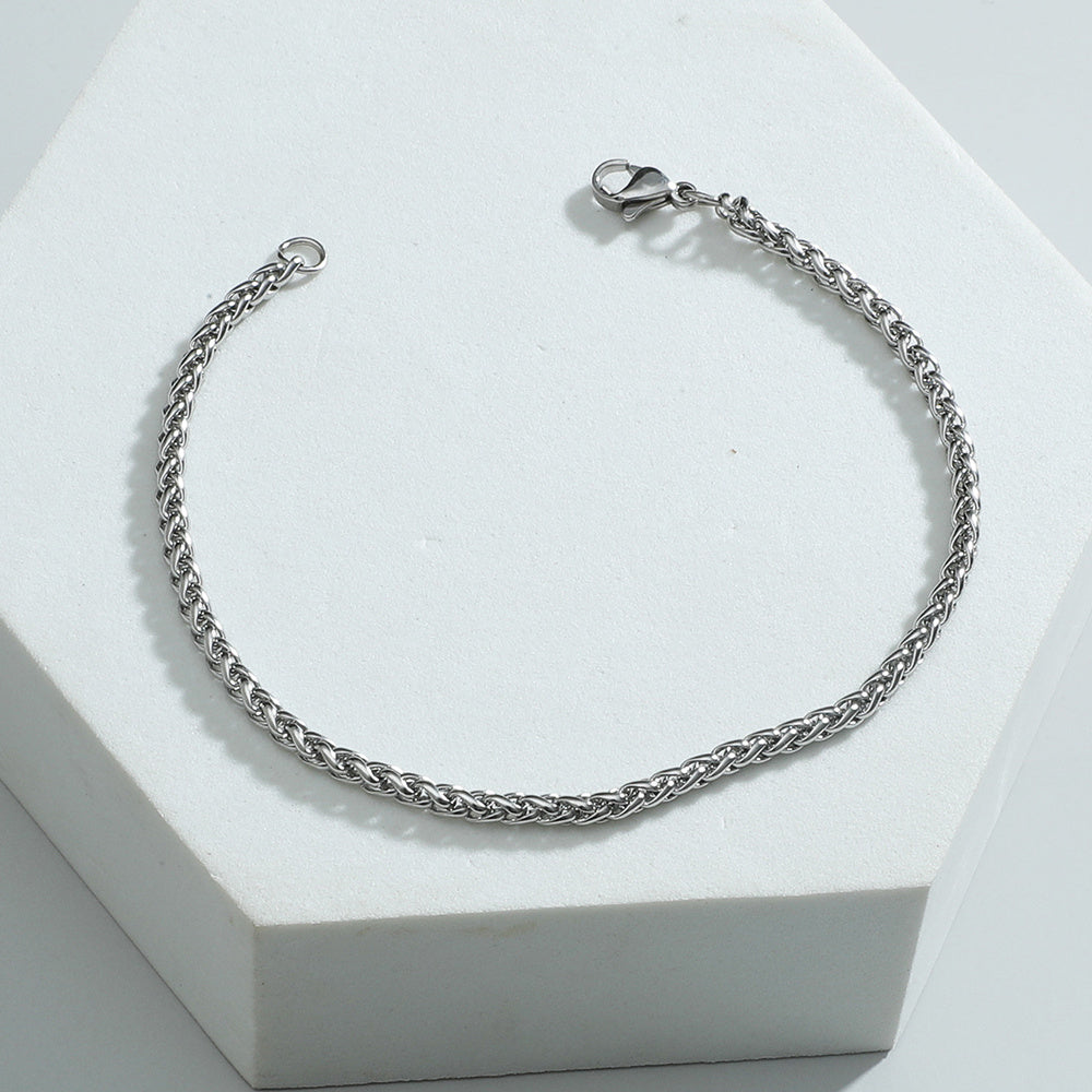 Men's Twist Chain Stainless Steel Bracelet