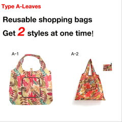 2pcs Waterproof Shopping Bags Set Portable Folding
