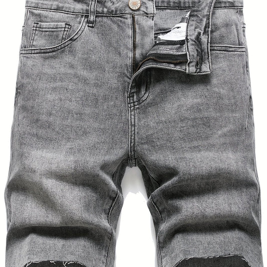 Men's Denim Shorts with Pockets for Summer Casual Wear
