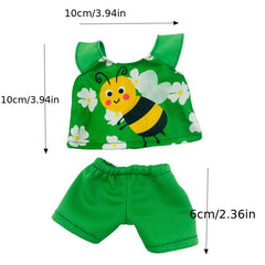 Bee Pattern Tops and Pants Doll Clothes Set for Alive Dolls