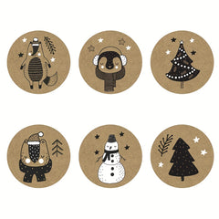Christmas Theme Seal Labels Stickers - DIY Gift Baking