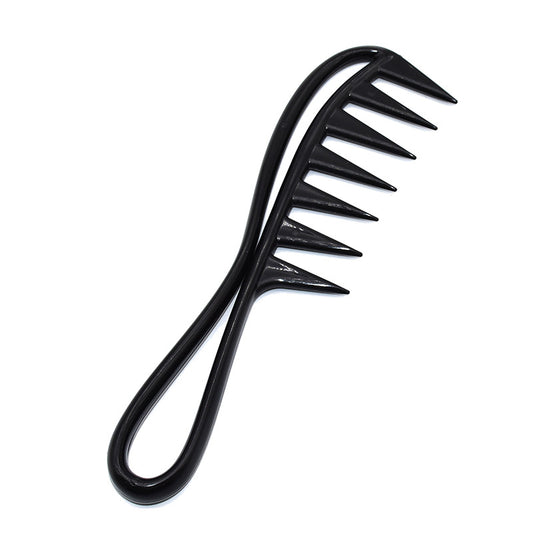 Wide Tooth Plastic Hair Comb For Curly Hair - Detangling and Massaging