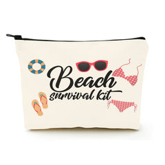 Beach Survival Kit Makeup Bag & Toiletry Organizer