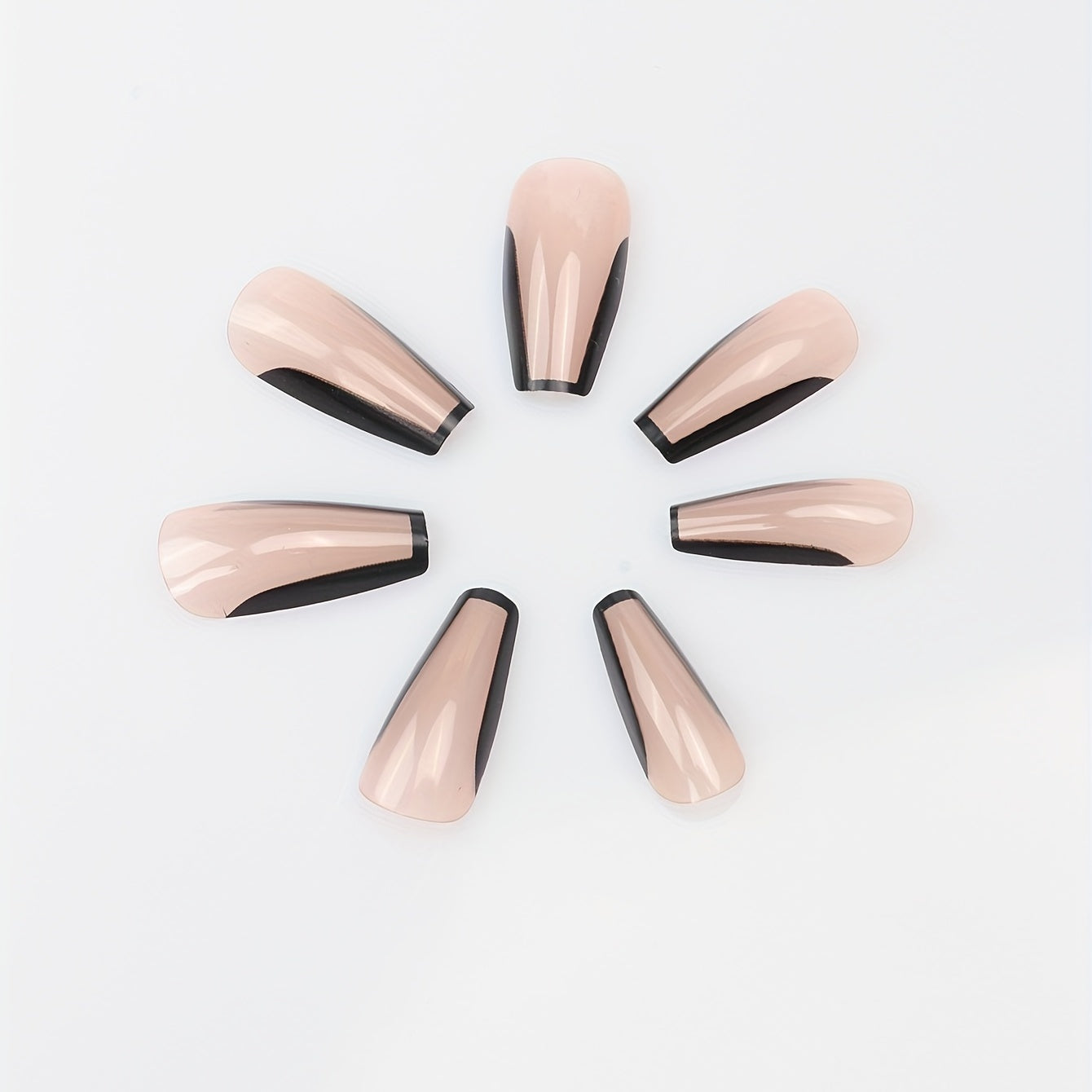 24pcs French Tip Press On Nails Acrylic Glossy Tips for Halloween