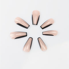 24pcs French Tip Press On Nails Acrylic Glossy Tips for Halloween