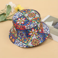 Ethnic Print Reversible Outdoor Bucket Hat