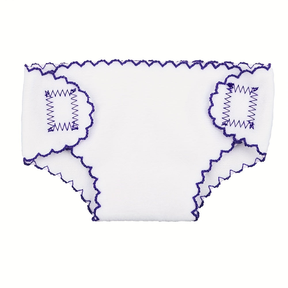 4pcs Doll Diapers & 2pcs Doll Bibs for 35-72cm Baby Dolls