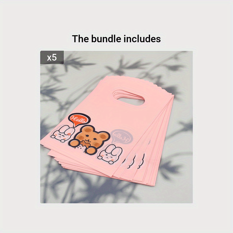 50pcs Plastic Tote Gift Bag for Retail Stores Boutique Supermarkets