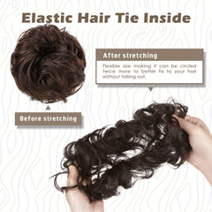 16 Cm Brazilian Human Hair Messy Bun Chignon Extensions