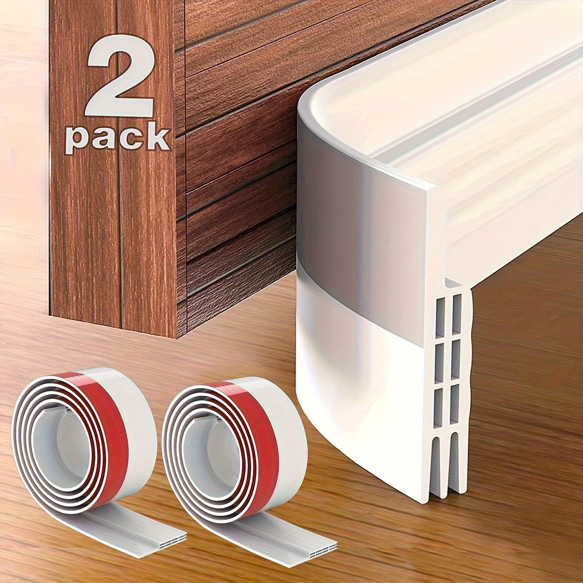 2pcs Bathroom Waterproof Strips Self adhesive Door Bottom Sealing Strips