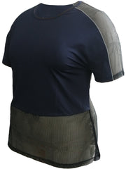  Colorblock Mesh Short Sleeve Fitness T-shirt