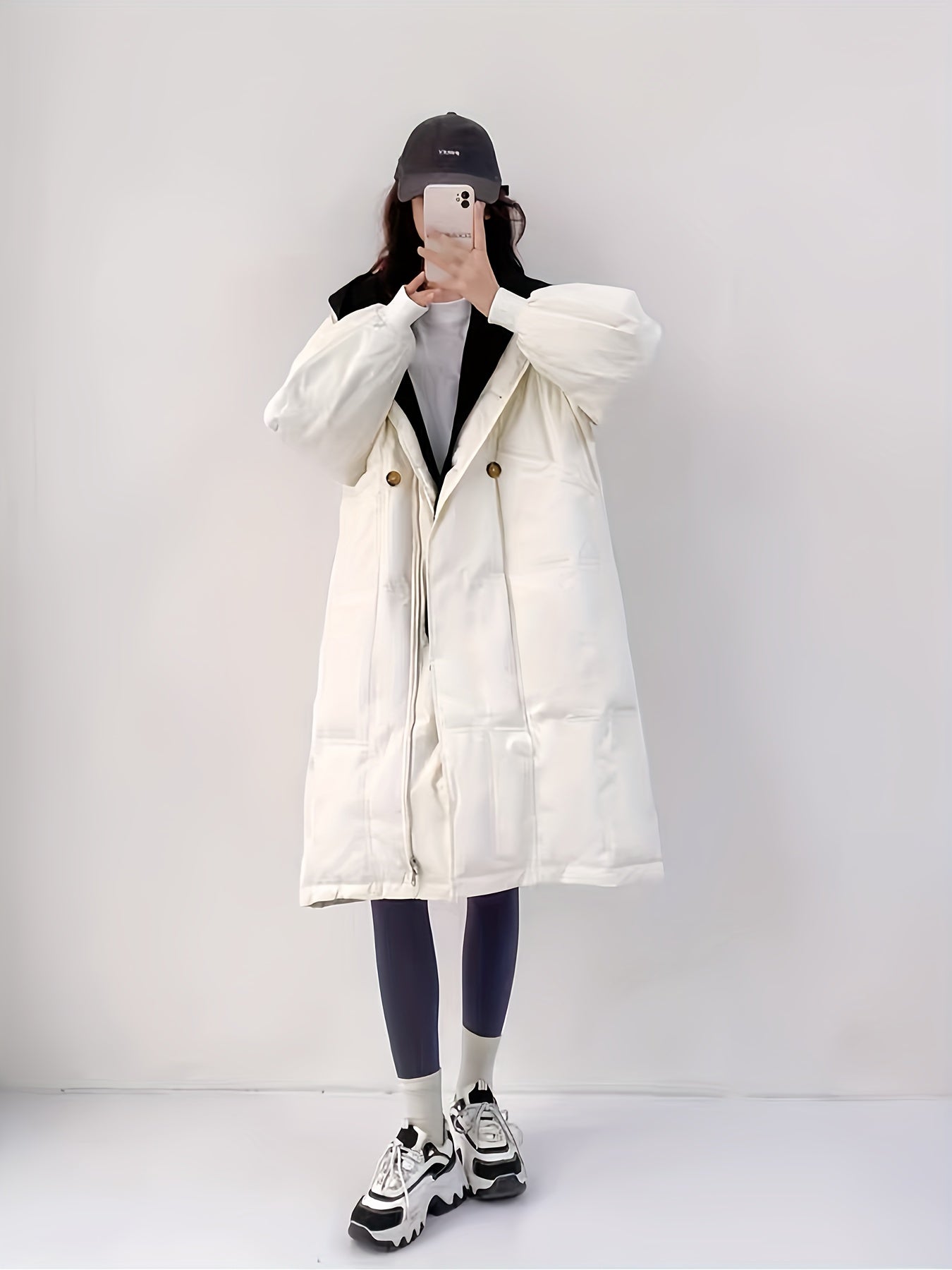 Over The Knee Long Puffer Coat Thickened Warm Winter Hooded Jacket
