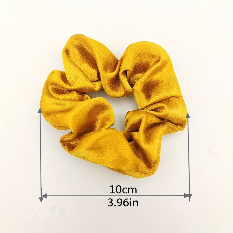 Solid Scrunchies Hair Tie Elastic Ponytail Holder Accessories for Women Girls