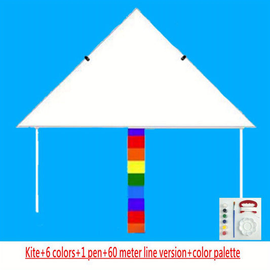 DIY Children's Kite | Hand-painted with Line Doodle Design