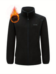 Men's Warm Fleece Stand Collar Jacket for Outdoors