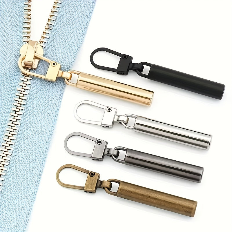 5pcs Metal Zipper Replacement Pull Lock Head DIY Craft Sewing Accessor
