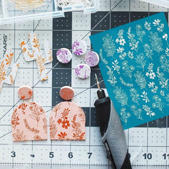 Flower Pattern Screen Printing Stencil for Fabric Painting
