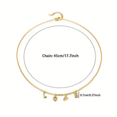 Custom Name Zircon Necklace Personalized Crystal Name Necklace Pendant Chain