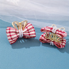 Double Sided Butterfly Bow Rabbit Ear Crown Hair Clip