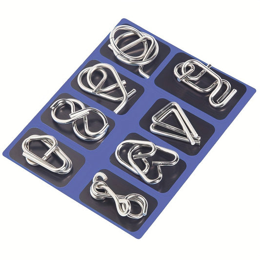 16pcs Metal Wire Puzzle Unlocking Interlocking Game Magic Toy