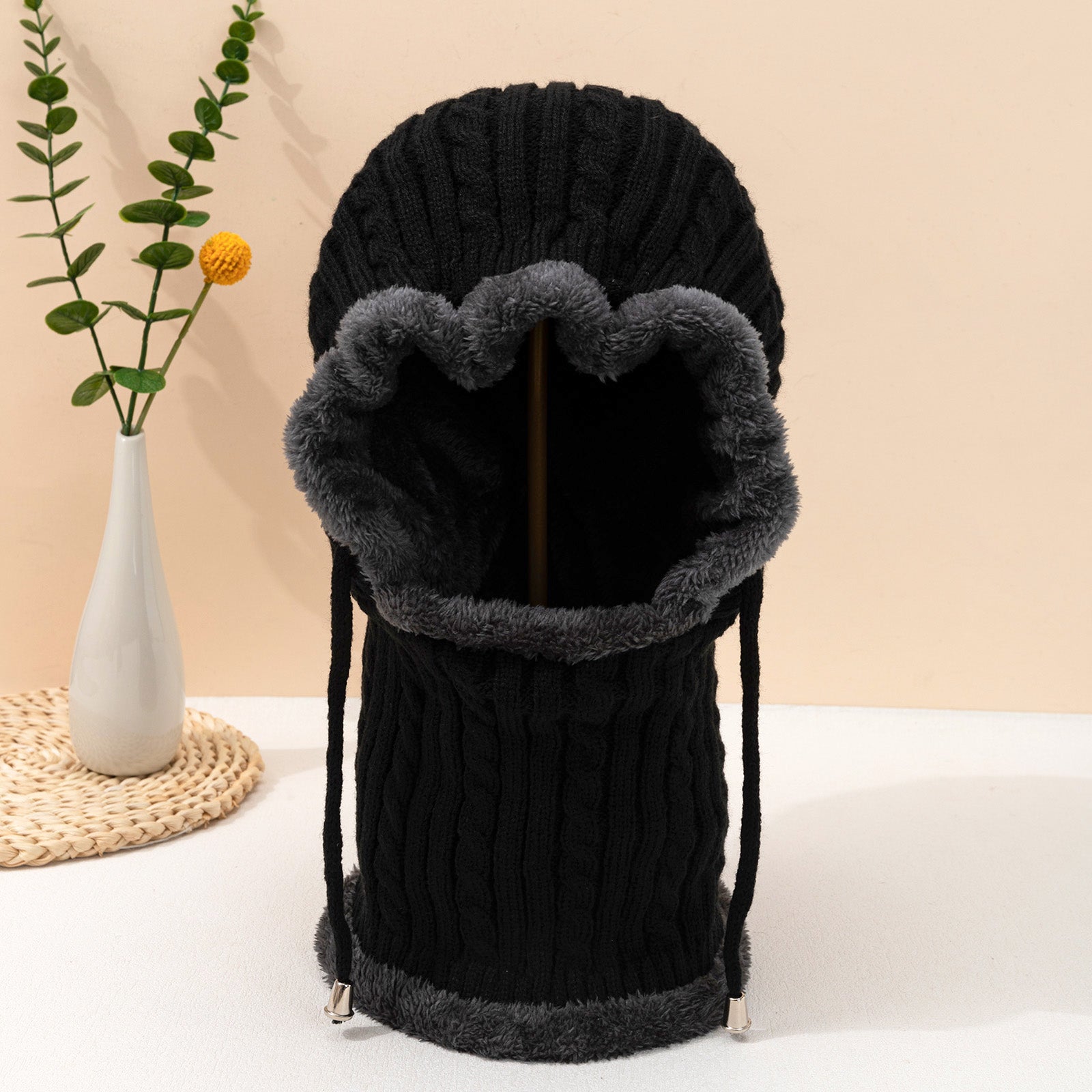 Balaclava Cap Ski Mask Knitted Hat Winter Hat Men Unisex Lined