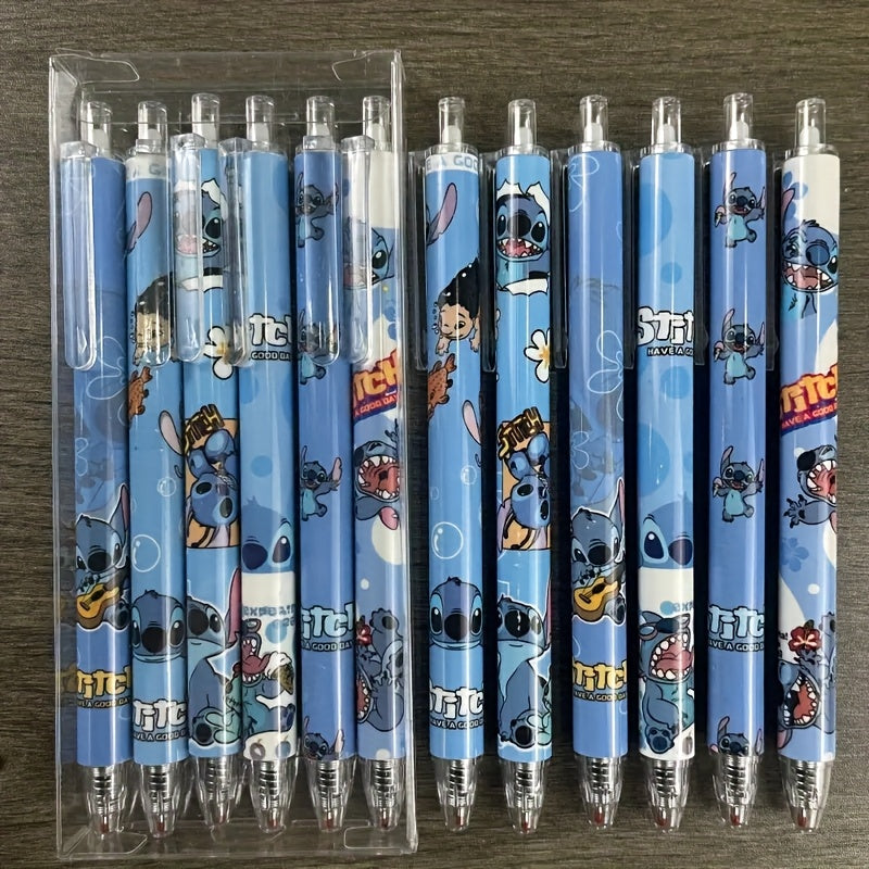 Stitch Cartoon Ballpoint Pen 3pcs Quick Drying Plastic Pen
