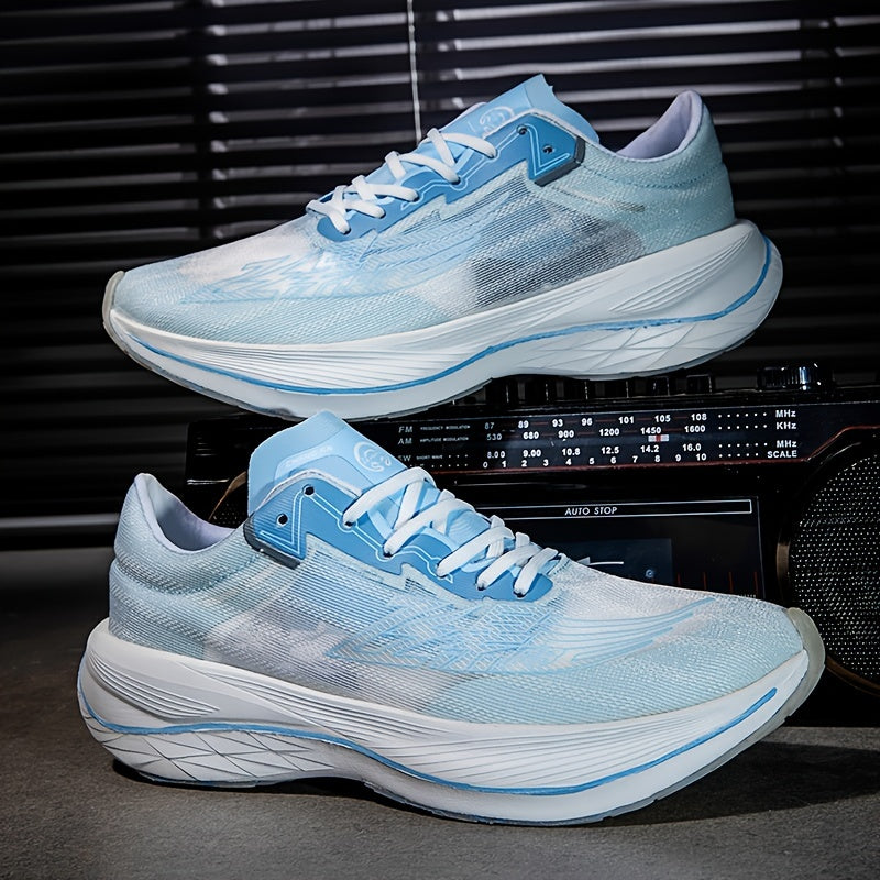 Men's Chinese Character Print Mesh Breathable Running Sneakers