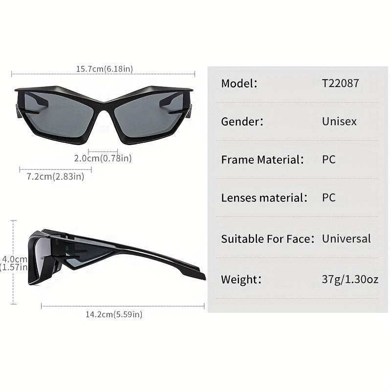 Men's Y2K Style Decorative Sunglasses 100 UV Protection