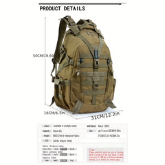 Large Capacity Military Tactical Backpack for Camping