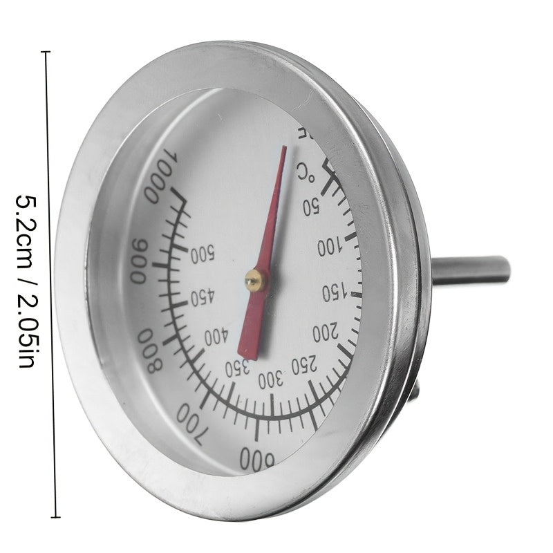 Stainless Steel BBQ Smoker Thermometer Gauge For Outdoor Cooking