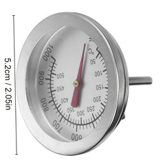 Stainless Steel BBQ Smoker Thermometer Gauge For Outdoor Cooking