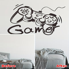 Gamepad Wall Sticker Easy Room Decor for Bedroom and Living Room