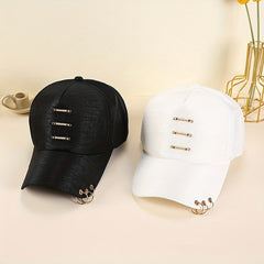 Iron Ring Decor Baseball Cap Hip Hop Dad Hats