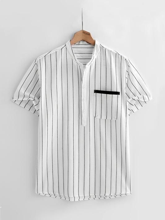 Men's Striped Short Sleeve Shirt