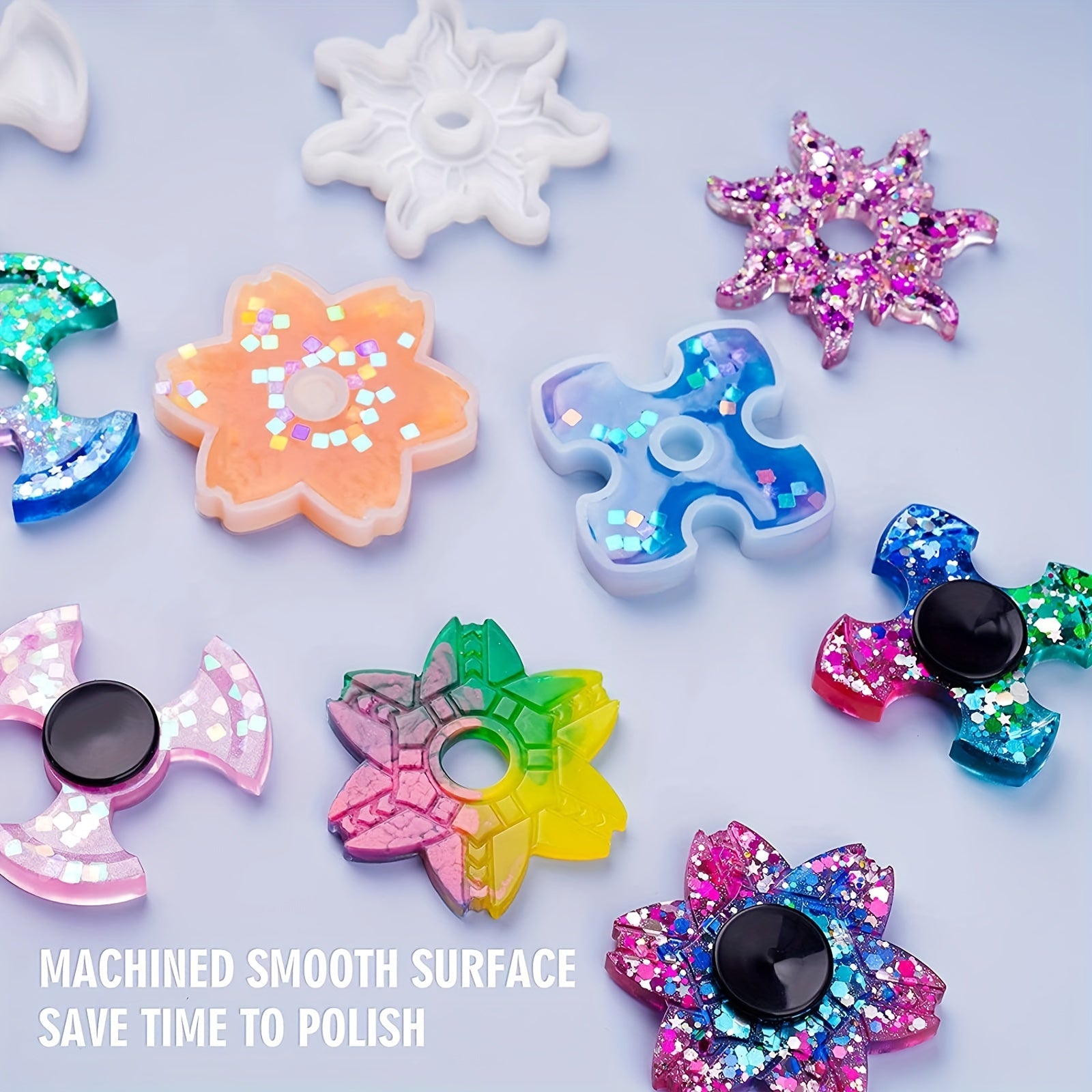DIY Crafts Fidget Spinner Epoxy Resin Silicone Plaster Mold Anti Stress Toy