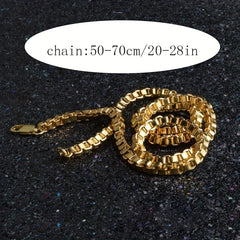 4mm Box Chain Plated Necklace Christmas Thanksgiving