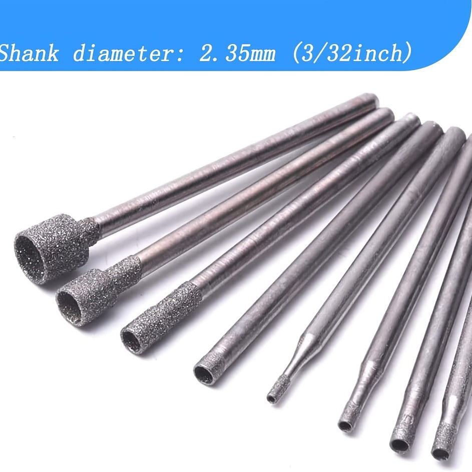 10-Piece Set of Jade Carving Tools with Diamond Grinding Heads & Jadeite Needles