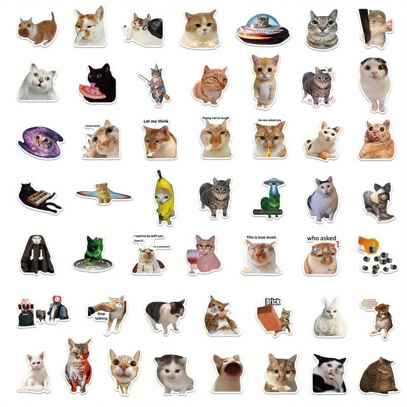 Cute Cat Stickers Waterproof Self Adhesive Decals
