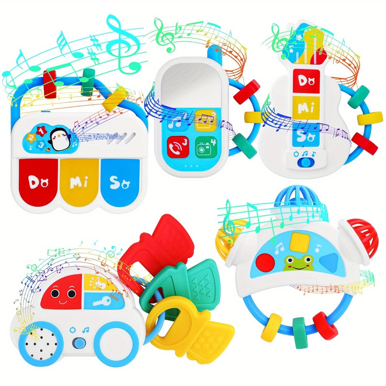 Kids Musical Rattle Car Key Piano Toy