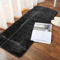 Soft Area Rug Fluffy Non-slip Shag Plush Bedside Tie Dyed Living Room Carpet