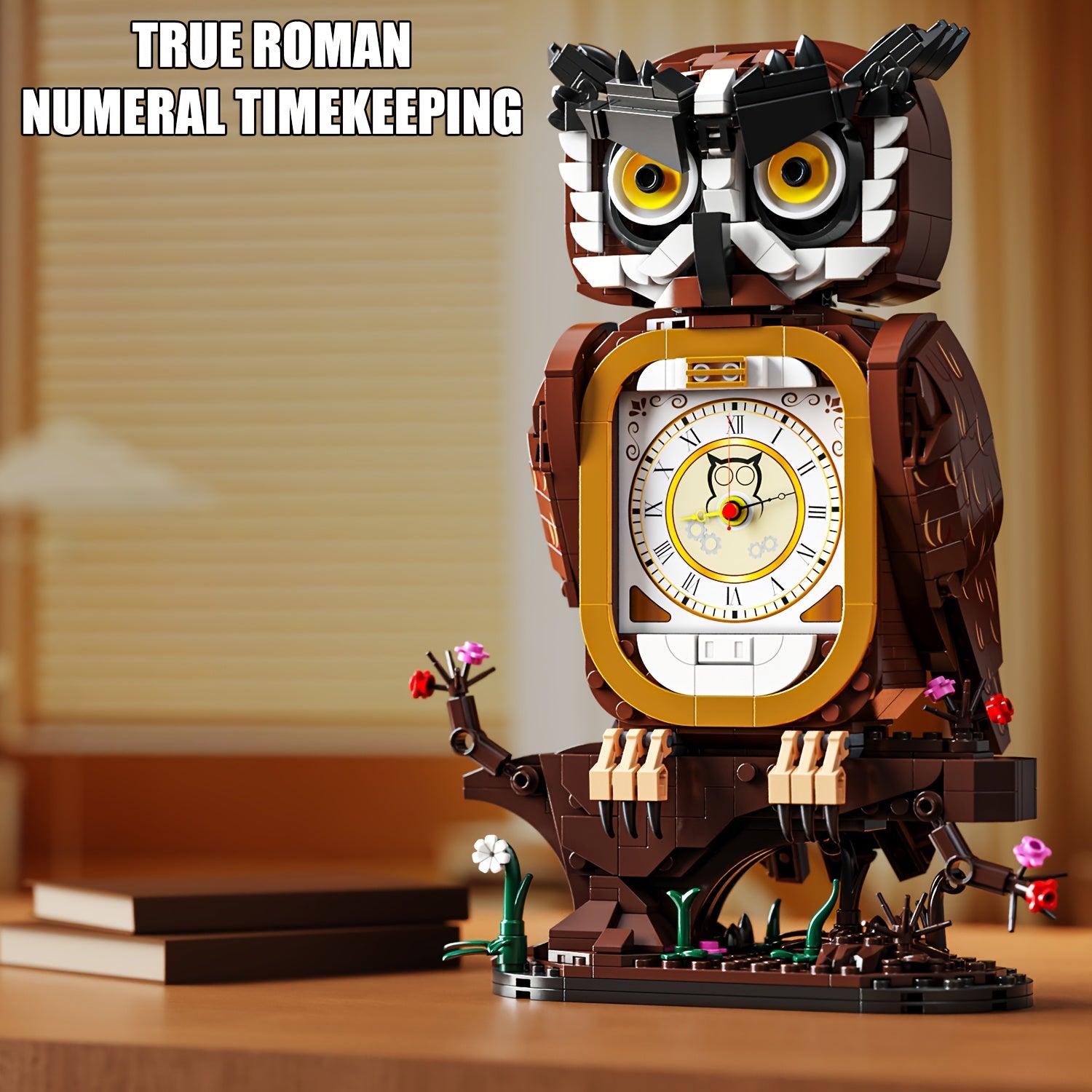 Owl Clock Building Blocks Toy Set for Kids
