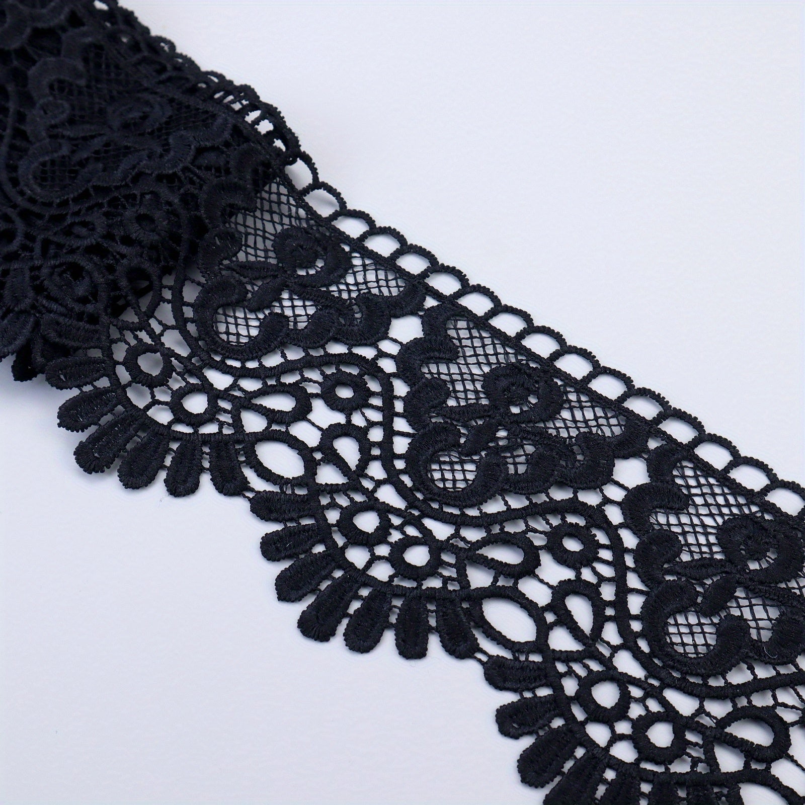 Europe Crown Lace Trim Pattern Inelastic Embroidery Lace