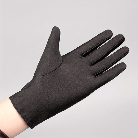 Ice Silk Spandex Driving Gloves Elastic Pair