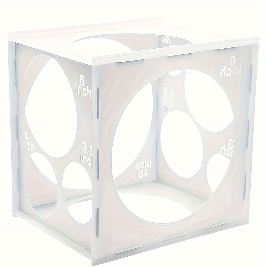 10 Inch Collapsible Plastic Balloon Sizer Box Cube - Balloon Size M