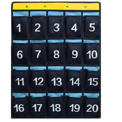 Classroom Numbered Cell Phone Holder & Calculator Pocket Chart
