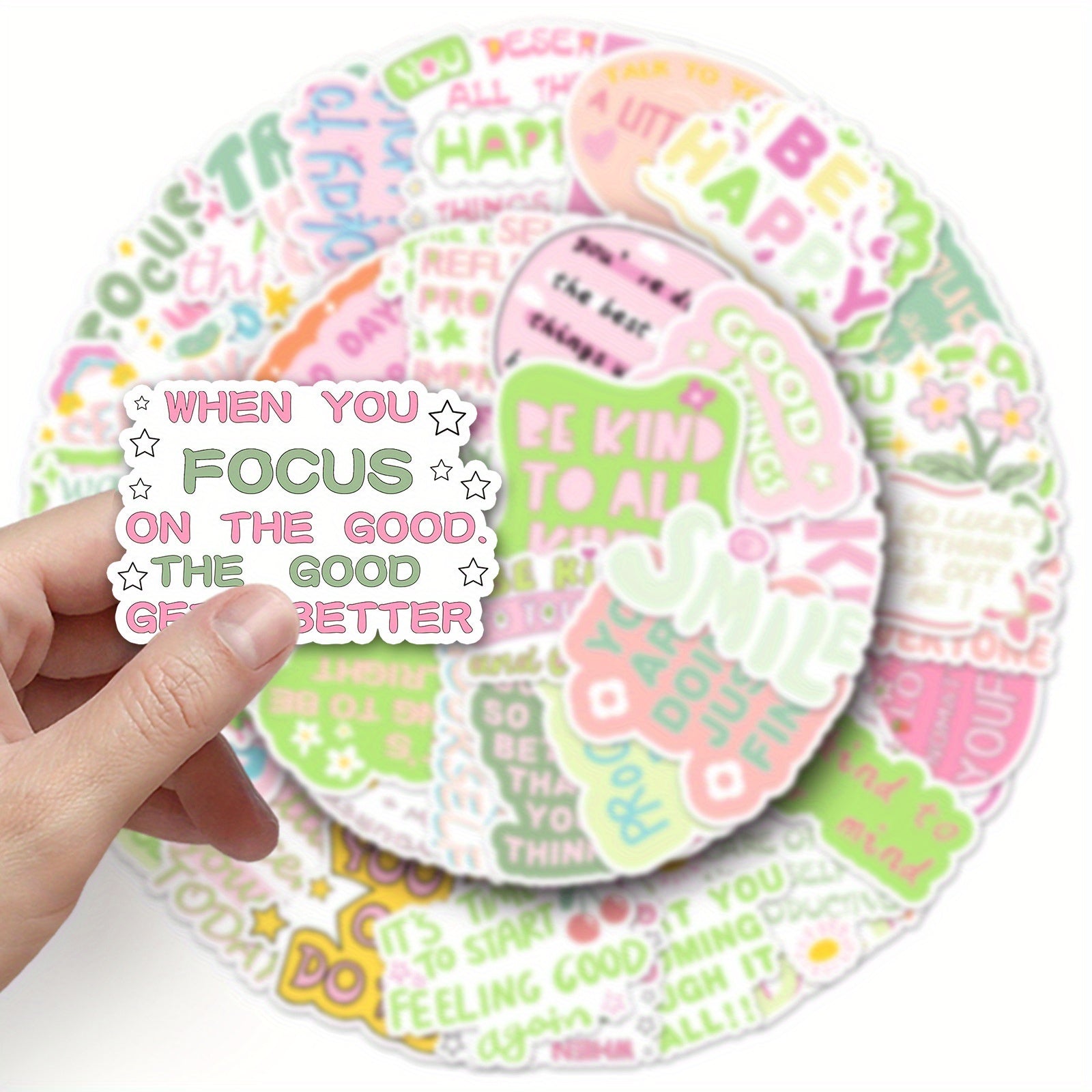 50pcs Inspirational Vinyl Stickers for Laptops Phones